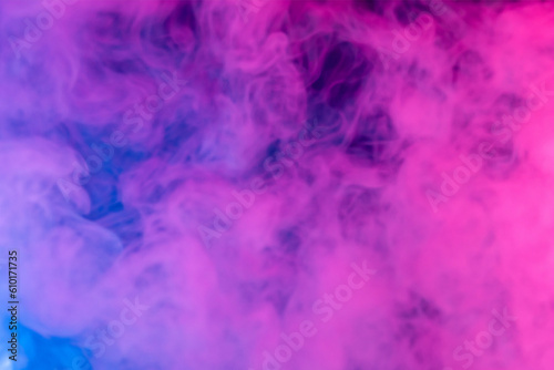 AI Generative atmospheric smoke puff cloud design elements on a dark background. © Kwangvann Ztudio