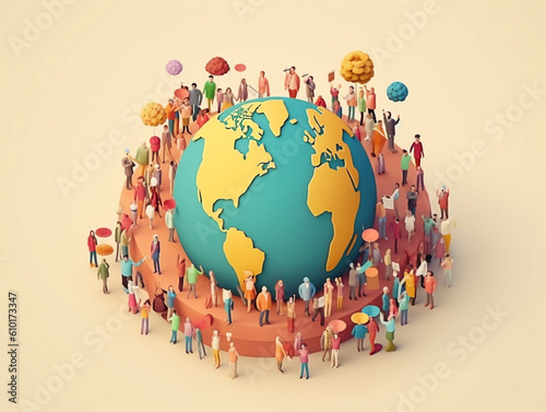 World Population Day Concept Illustration AI Generated