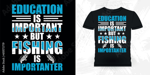 Funny Fishing Fisherman Retro Vintage Fish T-shirt Design 
