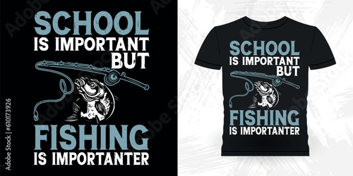Funny Fishing Fisherman Retro Vintage Fish T-shirt Design 
