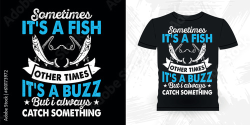 Funny Fishing Fisherman Retro Vintage Fish T-shirt Design 