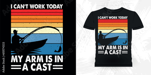 Funny Fishing Fisherman Retro Vintage Fish T-shirt Design 