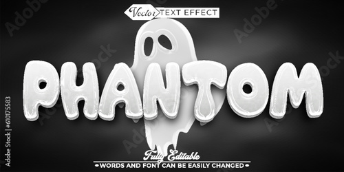Ghost White Phantom Vector Editable Text Effect Template