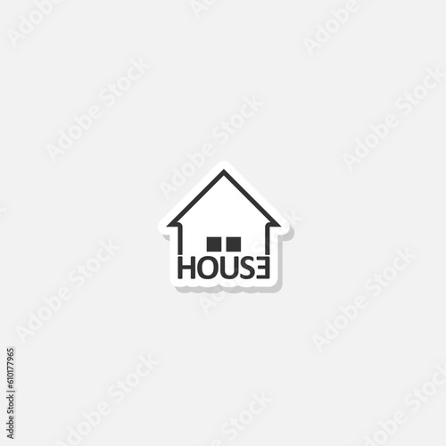 Home or house logo sticker icon