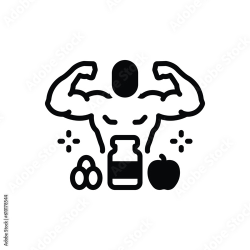 Black solid icon for gains 
