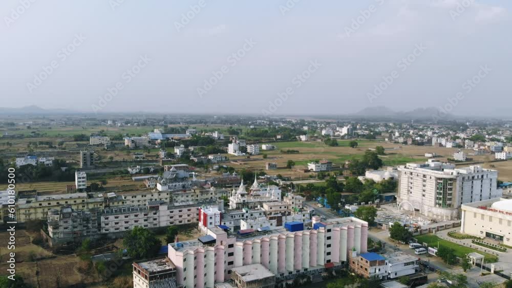 Aerial view of Gaya city in BIhar, India with monastery and Mahabodhi sanskritik kendra Aerial view of Gaya city in BIhar, India with monastery and Mahabodhi sanskritik kendra