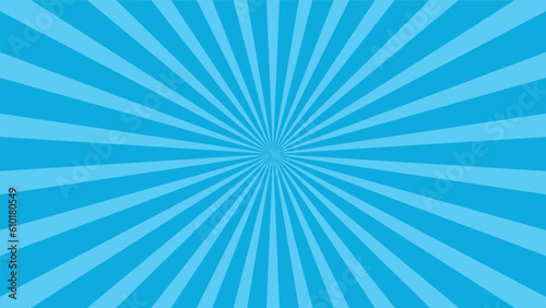 abstract blue sunburst pattern background for modern graphic design element. shining ray cartoon with colorful for website banner wallpaper and poster card decoration
