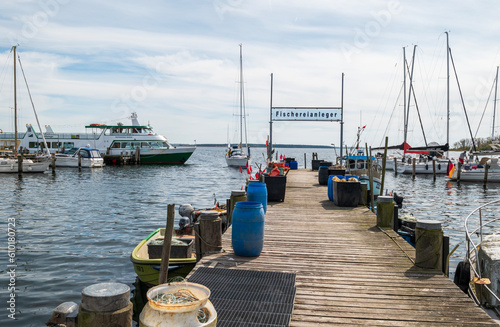 FIschereianleger in Ostseebad Rerik, Ostseeküste, Salzhaff, Landkreis Rostock, Mecklenburg-Vorpommern, Deutschland