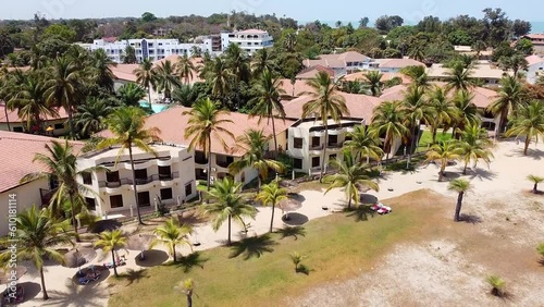 Ocean Bay Hotel aerial view near the sea beach of Cape Point, Bakau - The Gambia photo