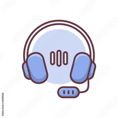 headsets vector with outline style