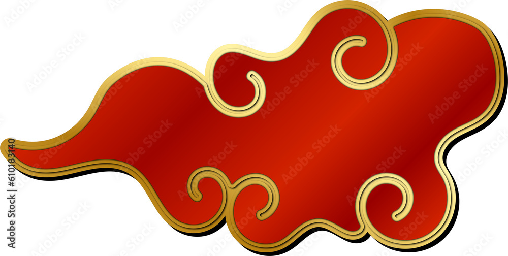 Red and Gold Asian Chinese Japanese Cloud Red and Gold Asian Chinese Japanese Cloud