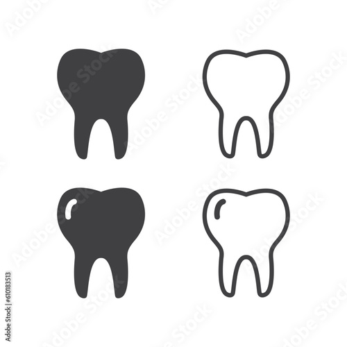 Set of tooth icon isolated vector illustration. © Vdant85