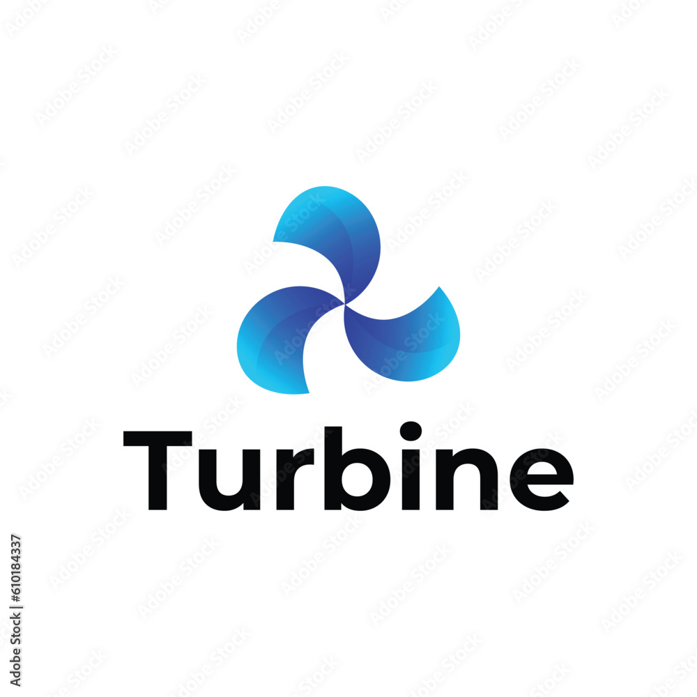 Obraz premium Turbine modern 3d logo design