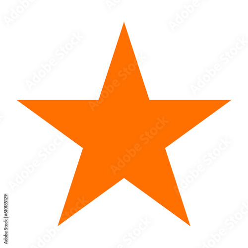 Konstfotografi Illustration of an orange regular pentagonal star