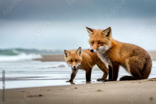 red fox by AI generating