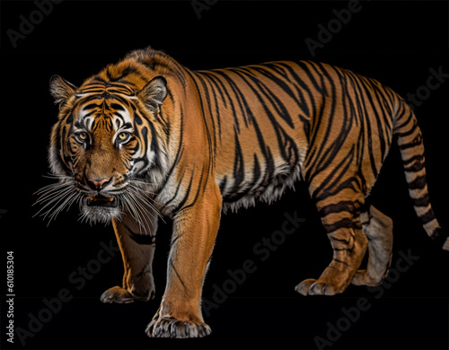 sumatran tiger isolated using Generative AI
