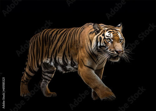 sumatran tiger isolated using Generative AI