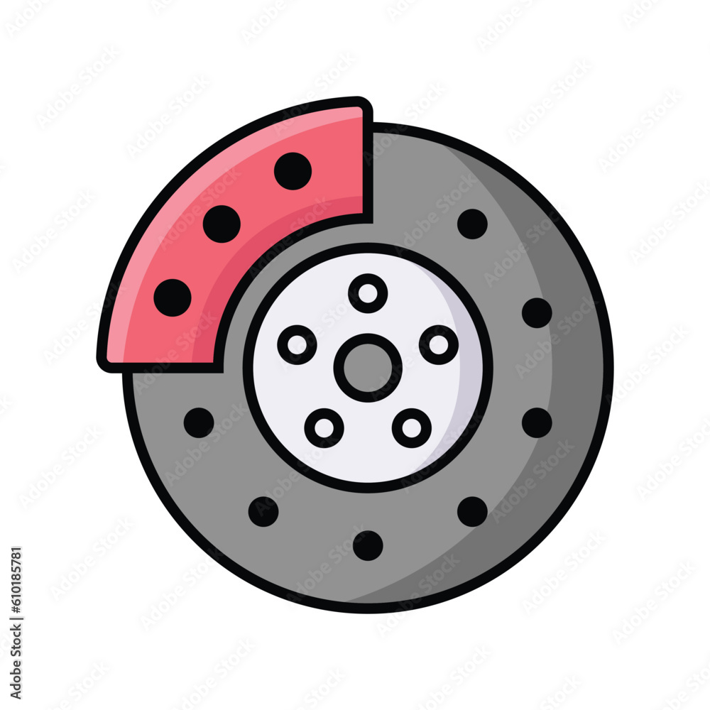 brake icon vector design template in white background brake icon vector design template in white background