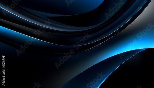 modern black and blue abstract background with a minimalistic design. Generative ai