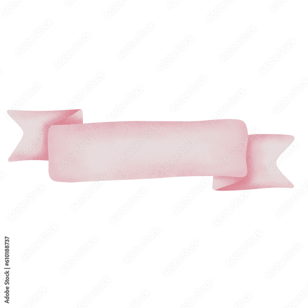 Obraz premium Pink ribbon bow pastel