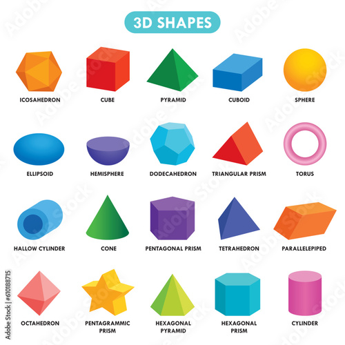 Set Of 3d Geometric Shapes