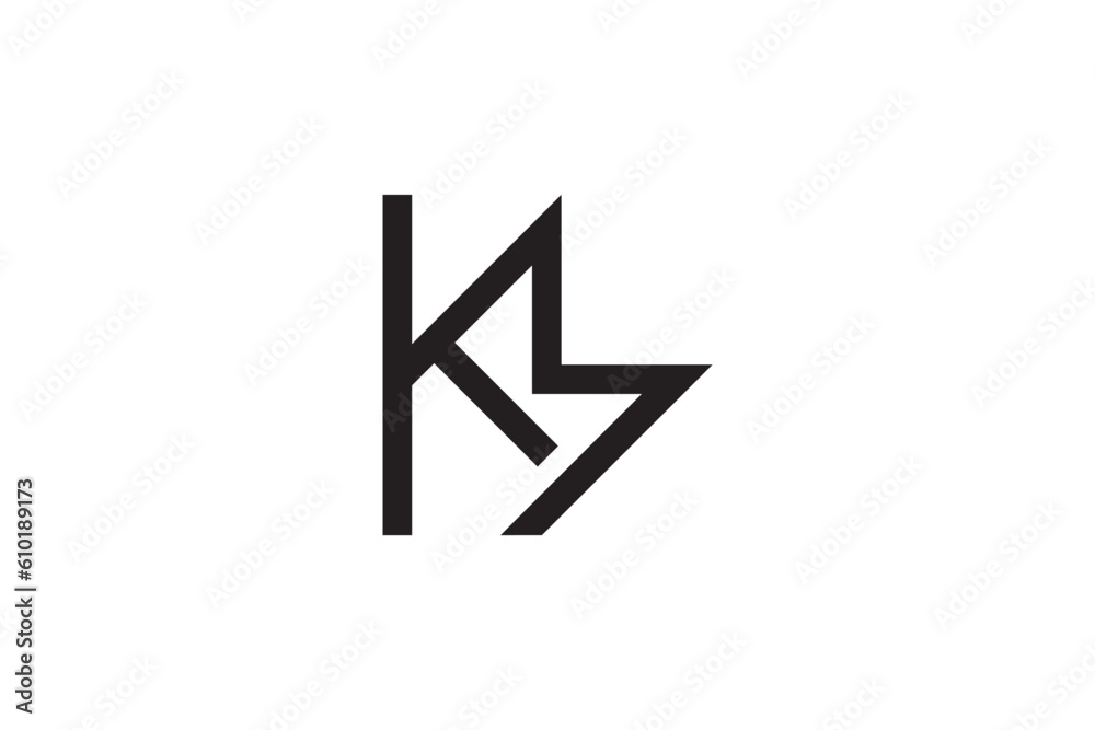 KM logo design concept KM logo design concept