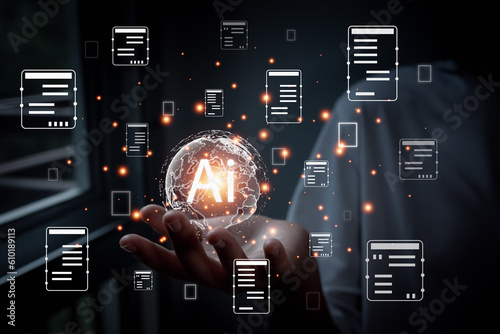 Ai technology, Artificial Intelligence. Let artificial intelligence help create what you want, Future technology concept.