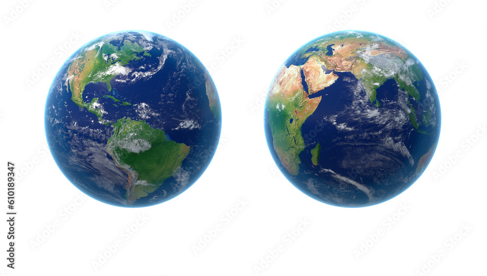 Fototapeta premium earth globe on transparent background