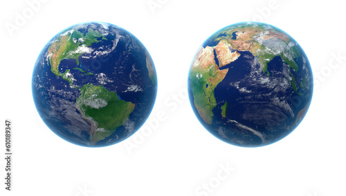 earth globe on transparent background