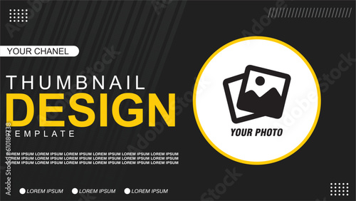 Fully editable video thumbnail design to open video tutorials. Thumbnails suitable for business and webinars.