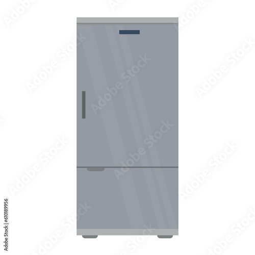 Refrigerator icon. Kitchen supply domestic and household theme. Isolated design. Vector illustration