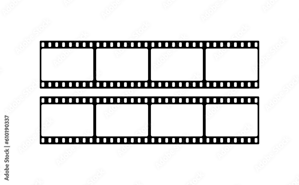 Film strip. Flat, black, photo strip. Vector illustration. Film strip. Flat, black, photo strip. Vector illustration.