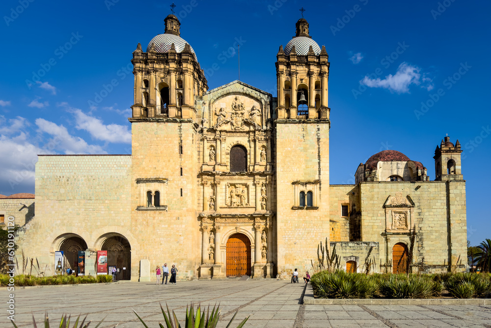 View of Santo Domingo church in Oaxaca, Mexico.