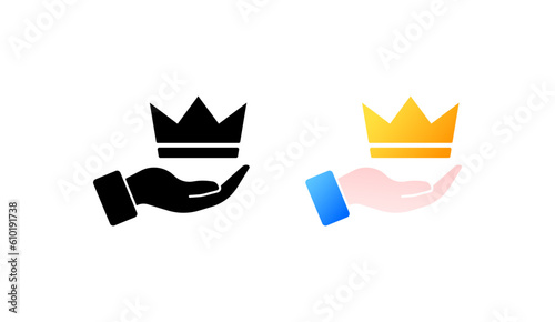 Vip. Different styles, color, vip icon. Vector icons.