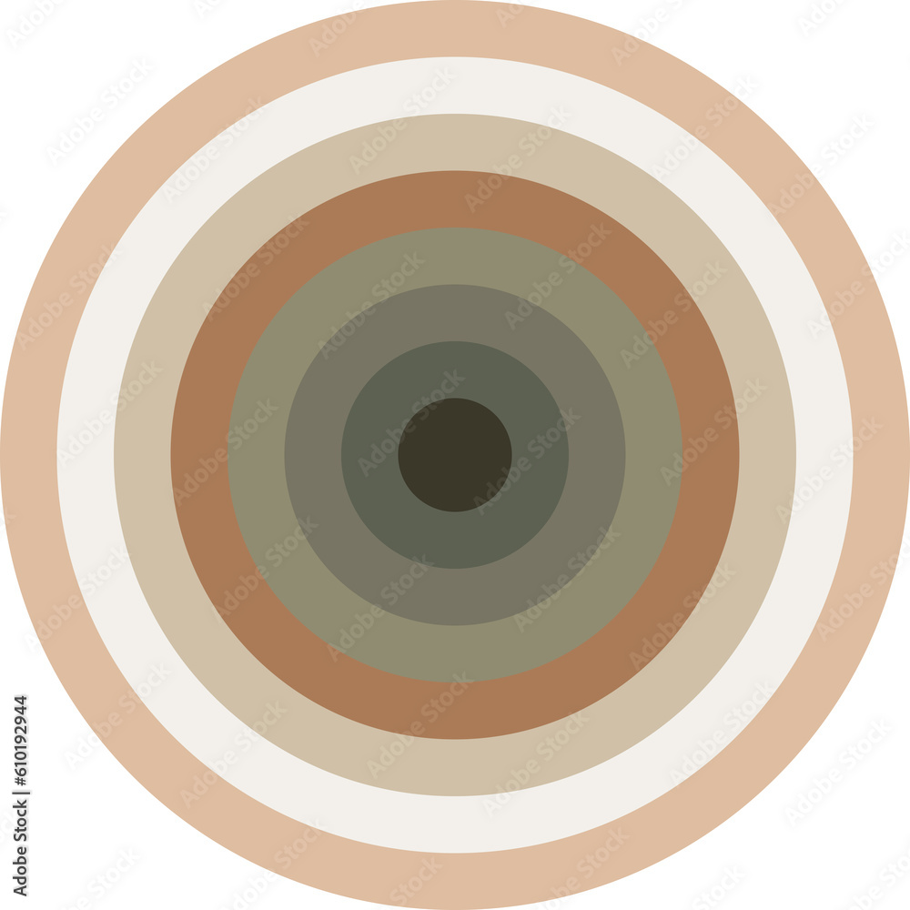 Circle with a set of pastel shades on a white background. Artistic sphere with arcuate stripes for trendy prints. Circle with a set of pastel shades on a white background. Artistic sphere with arcuate stripes for trendy prints.