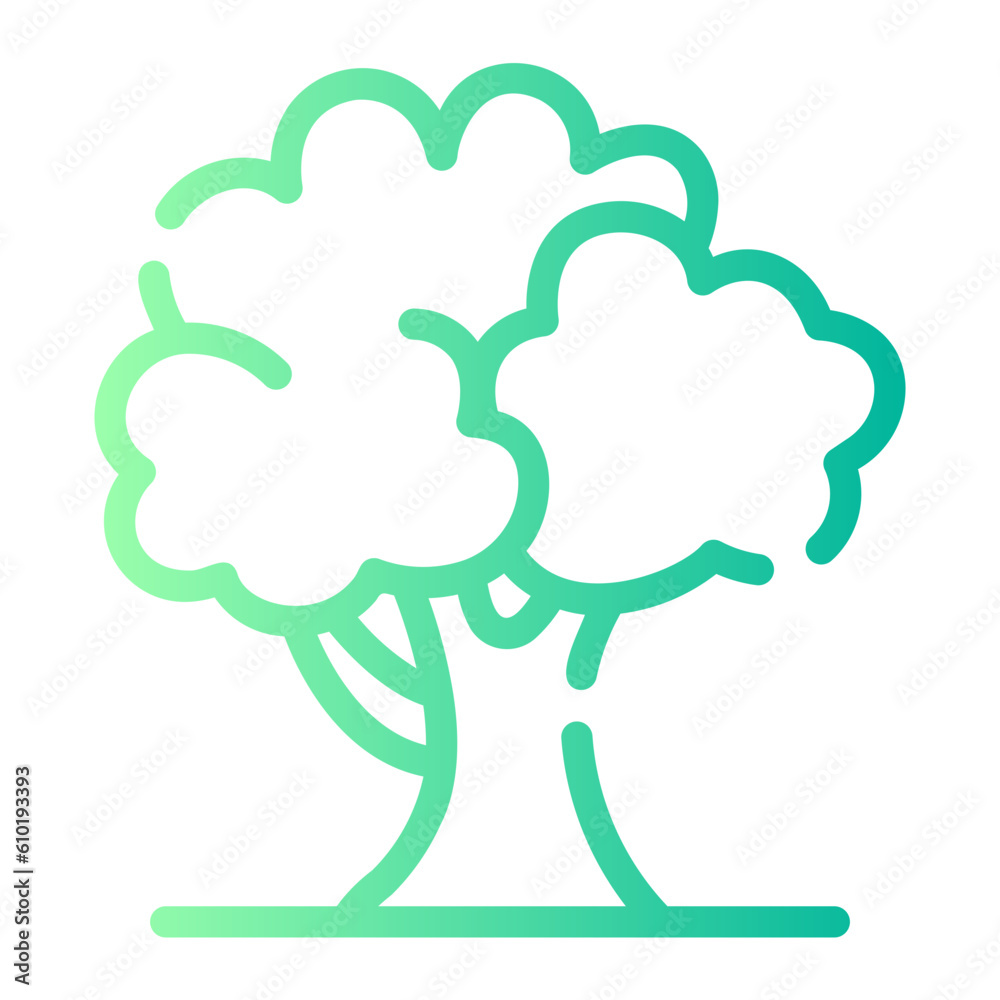 tree Line Gradient Icon