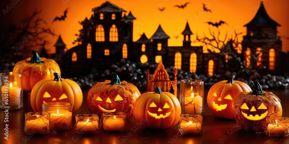 pumpkin jack-o halloween with generative ai pumpkin jack-o halloween with generative ai