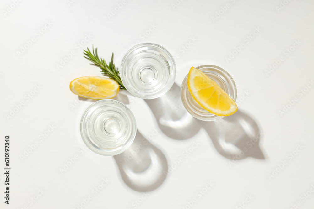 Concept of strong alcoholic drink - vodka drink Concept of strong alcoholic drink - vodka drink
