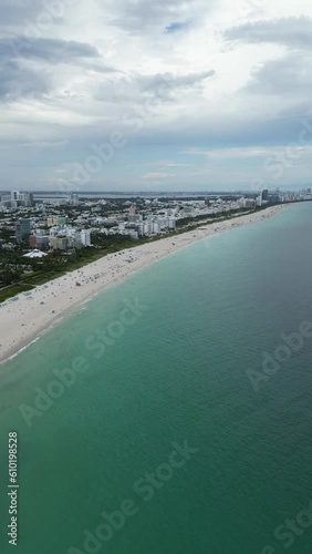 Wallpaper Mural Aerial view of South Point, South Beach, Miami, Florida. South Pointe Park, Government Canal in Miami. Aerial view of ocean in Miami. South Pointe Park and Pier. Torontodigital.ca