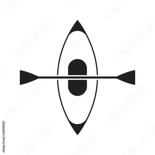 kayaking vector icon