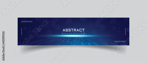 Linkedin banner with shiny technology background