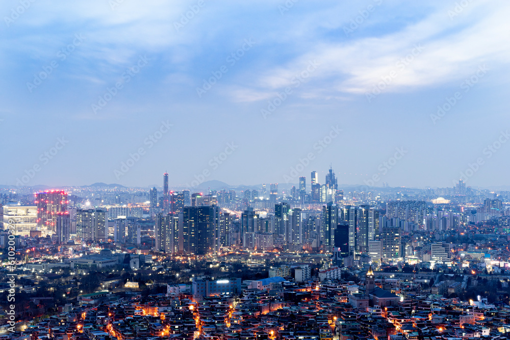 Seoul city night view