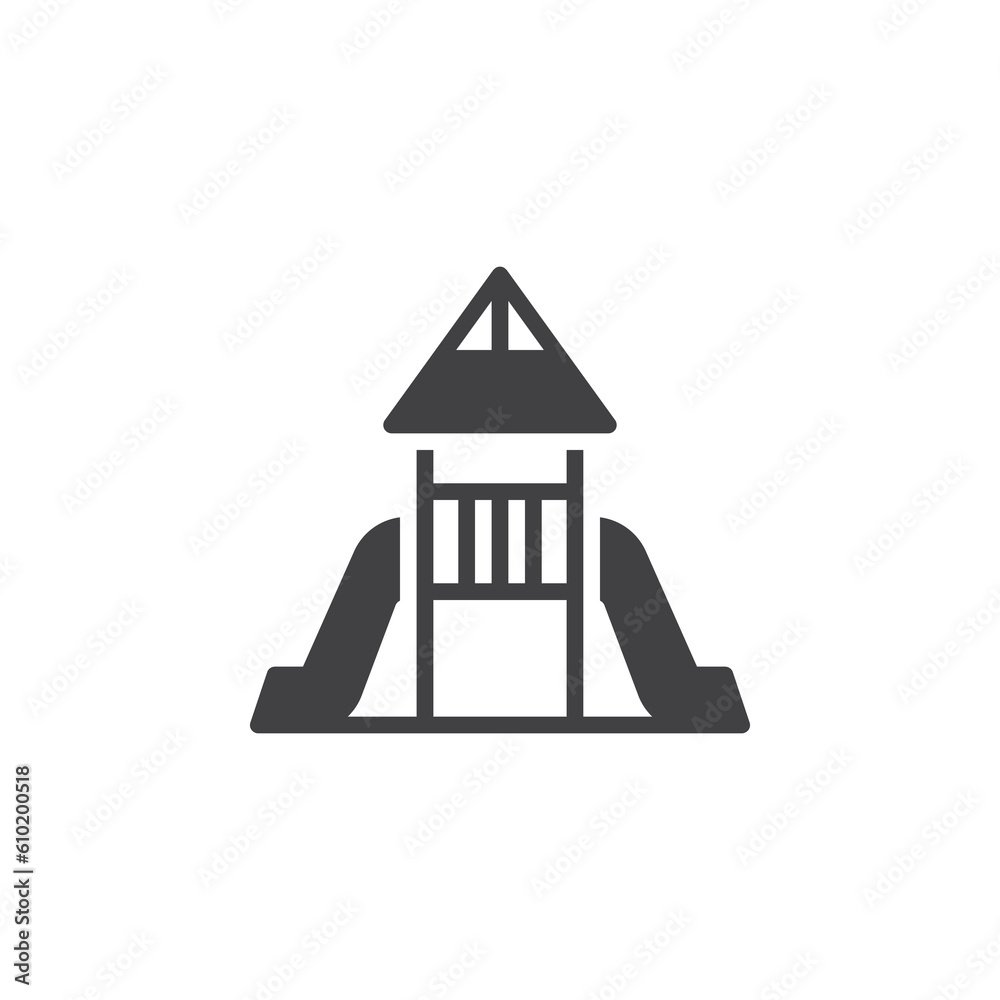 Playground slide vector icon Playground slide vector icon