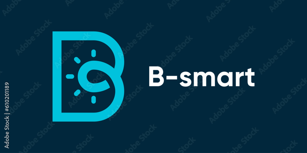 Letter B initials smart logo design. Icon symbol vector EPS 10. Letter B initials smart logo design. Icon symbol vector EPS 10.