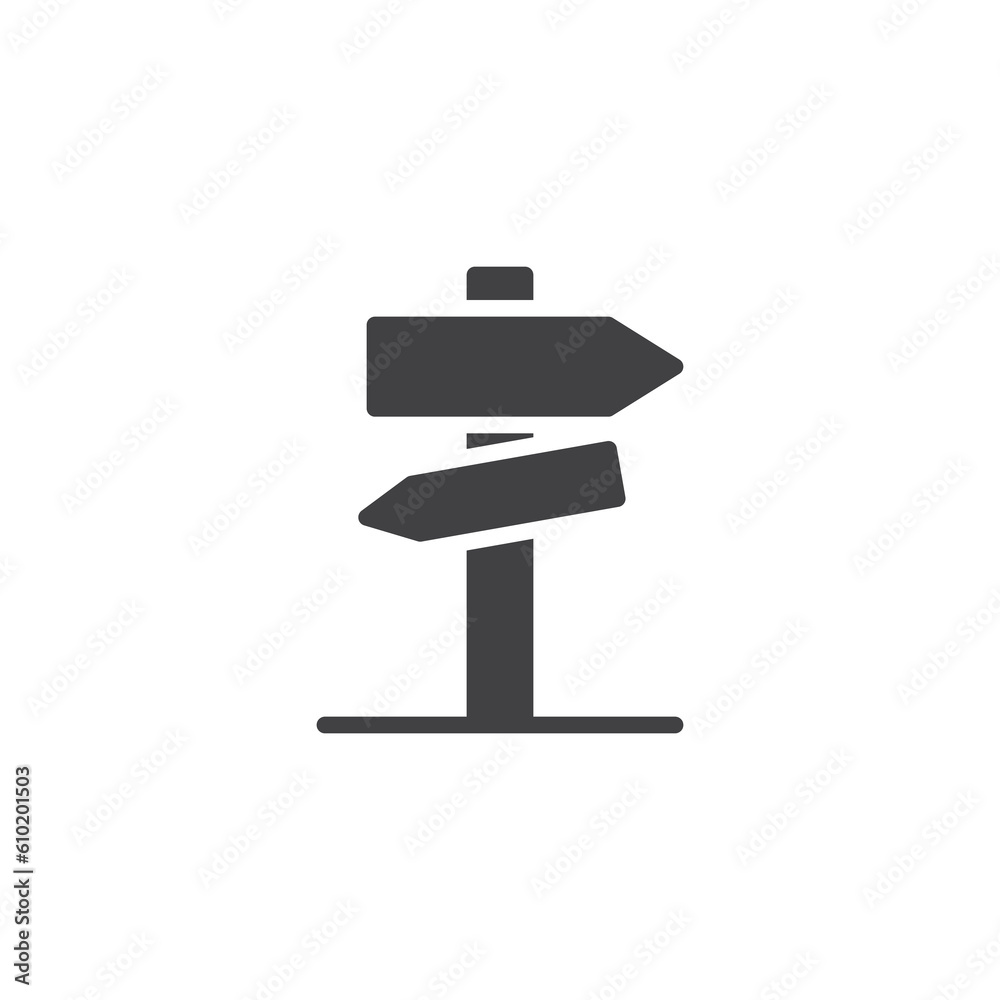 Direction signboard vector icon Direction signboard vector icon