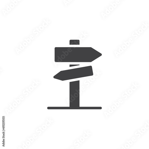 Direction signboard vector icon