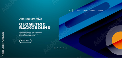 Triangles, circles and lines minimal background. Business or technology design for wallpaper, banner, background, landing page, wall art, invitation, prints