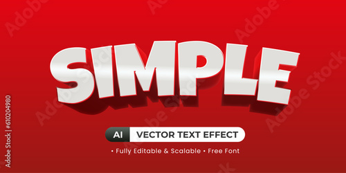 editable font style Simple Red Text Effect