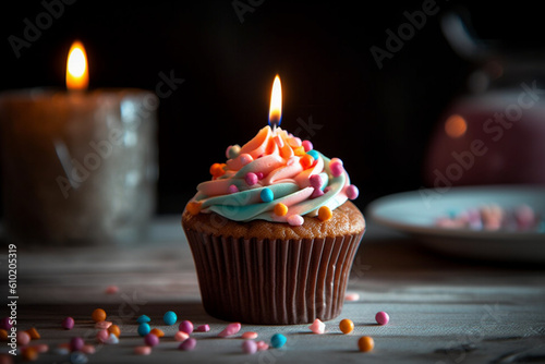  birthday cupcake Generative AI