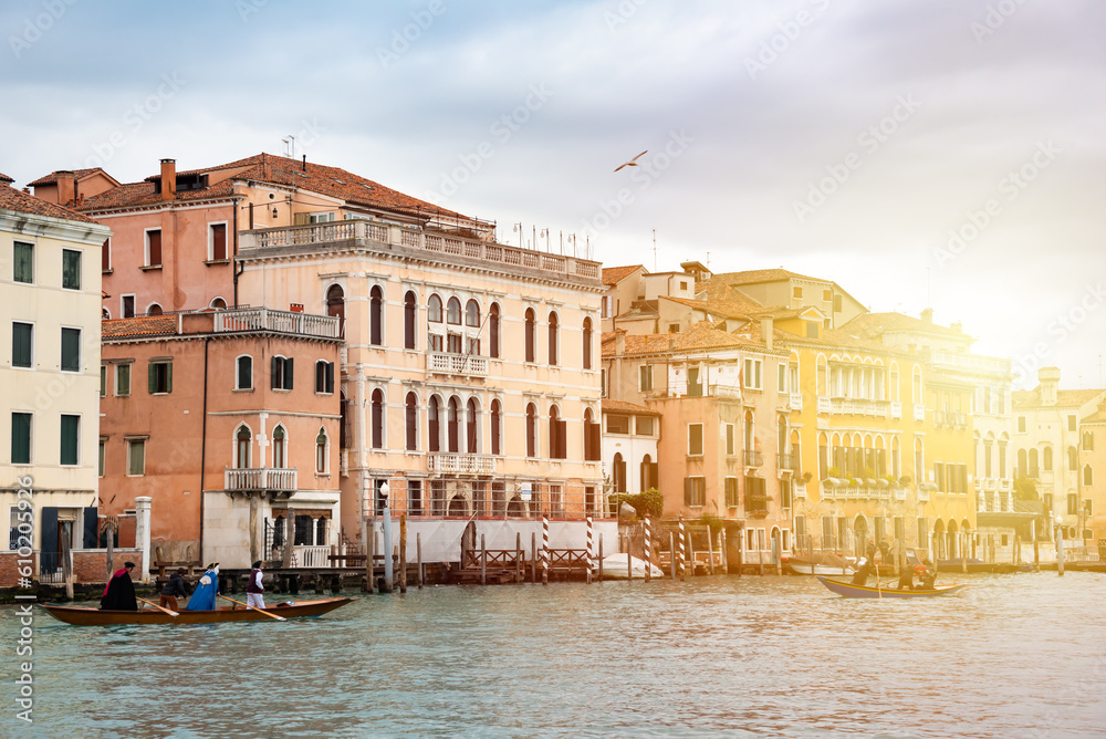 Obraz premium Grand Canal with gondolas in Venice, Italy